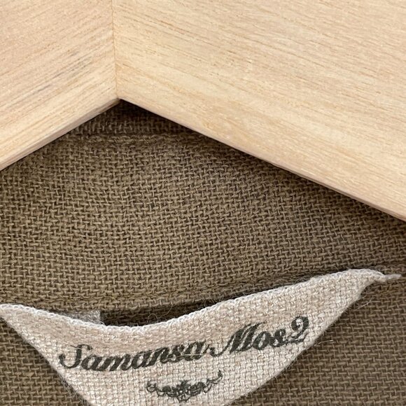 Samansa Mos2 Womens OS Button Up Long Dress Cotton Linen Minimalist Lagenlook - Picture 3 of 9